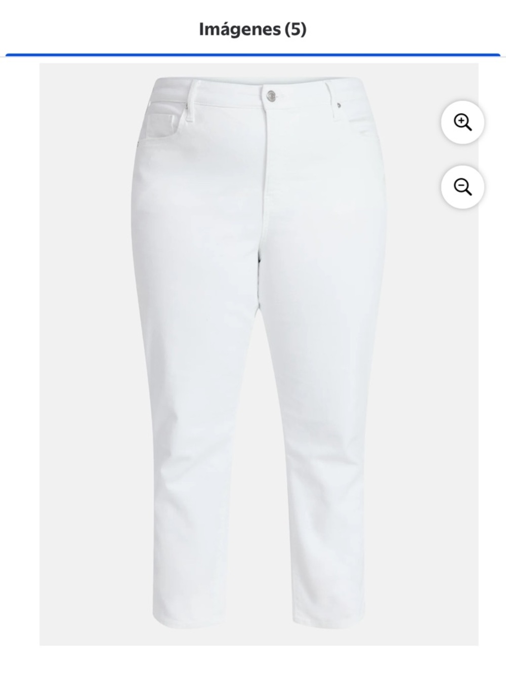 Terra & Sky White Ankle Crop Slim Jeans